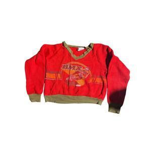 80s Van Cort Actionwear Vintage Kids Boy BMX Motorcycle Graphic Print SMALL